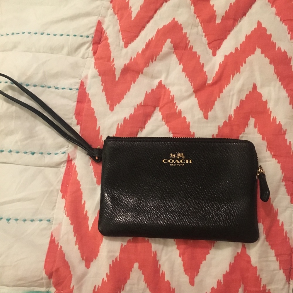 Black coach wristlet